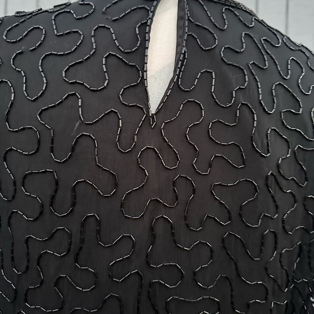 Denise Elle Black Beads and Sequins Blouse - Picture 10 of 12